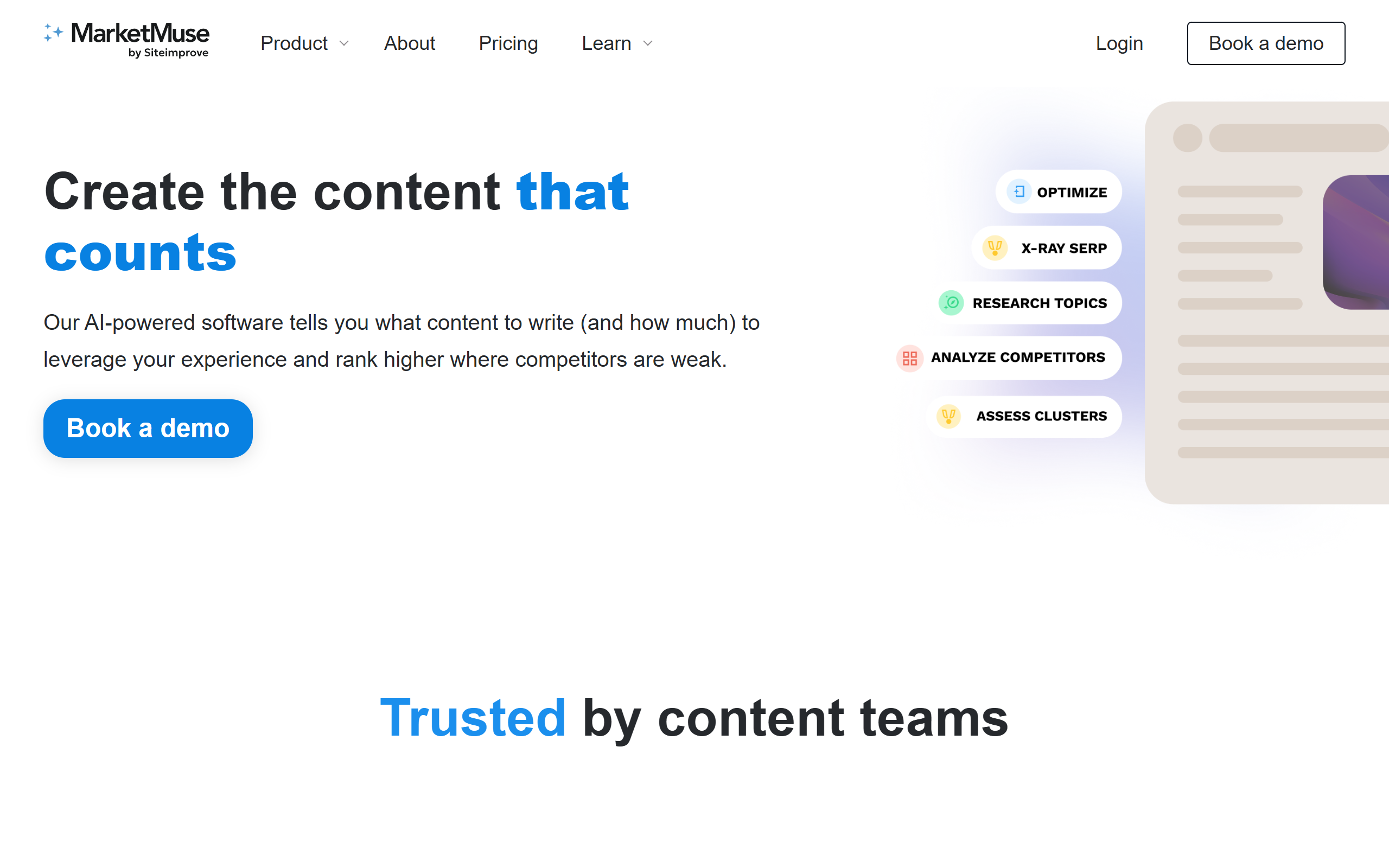 MarketMuse screenshot