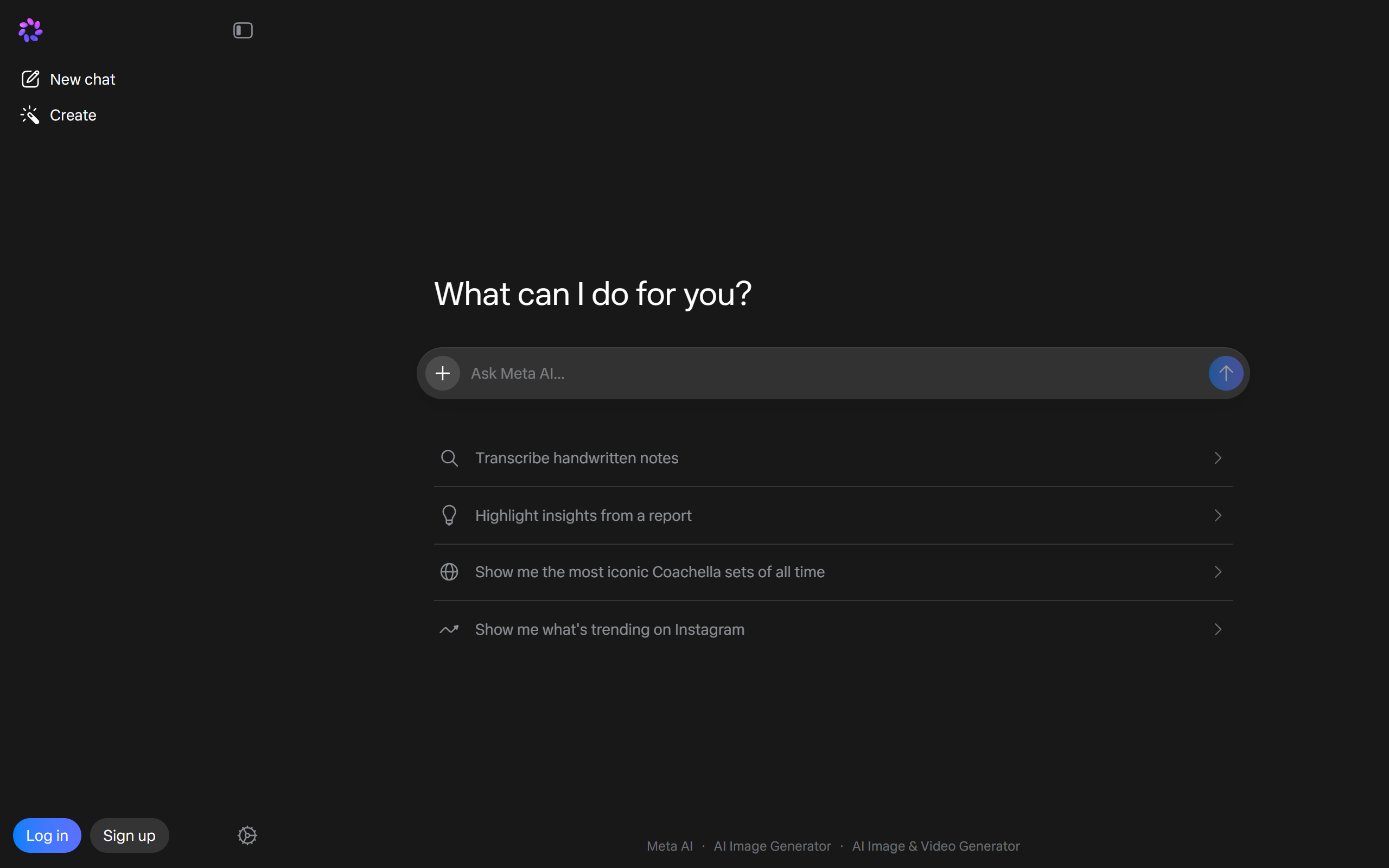 Meta AI Assistant screenshot