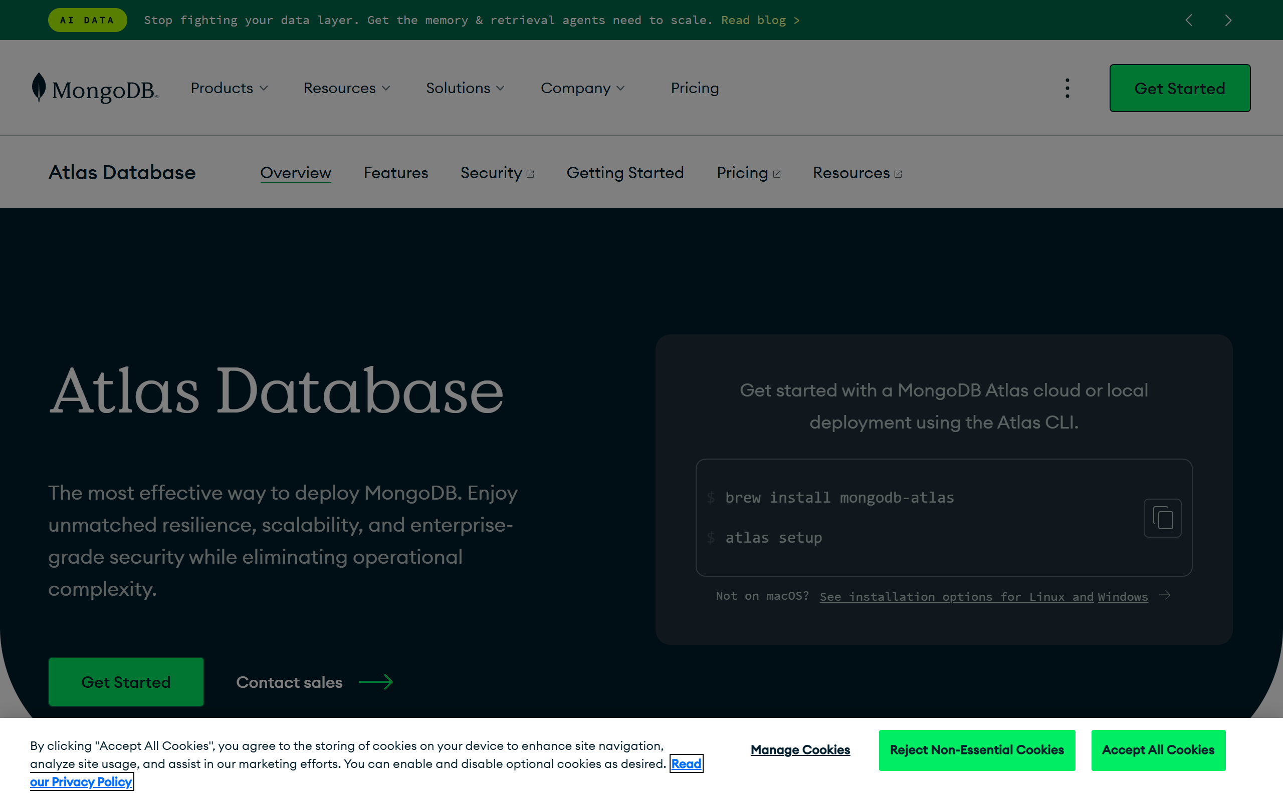 MongoDB Atlas screenshot