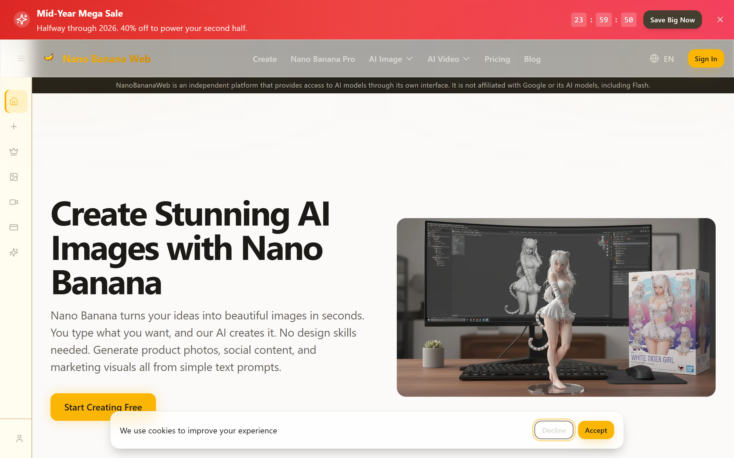 Nano Banana Web screenshot