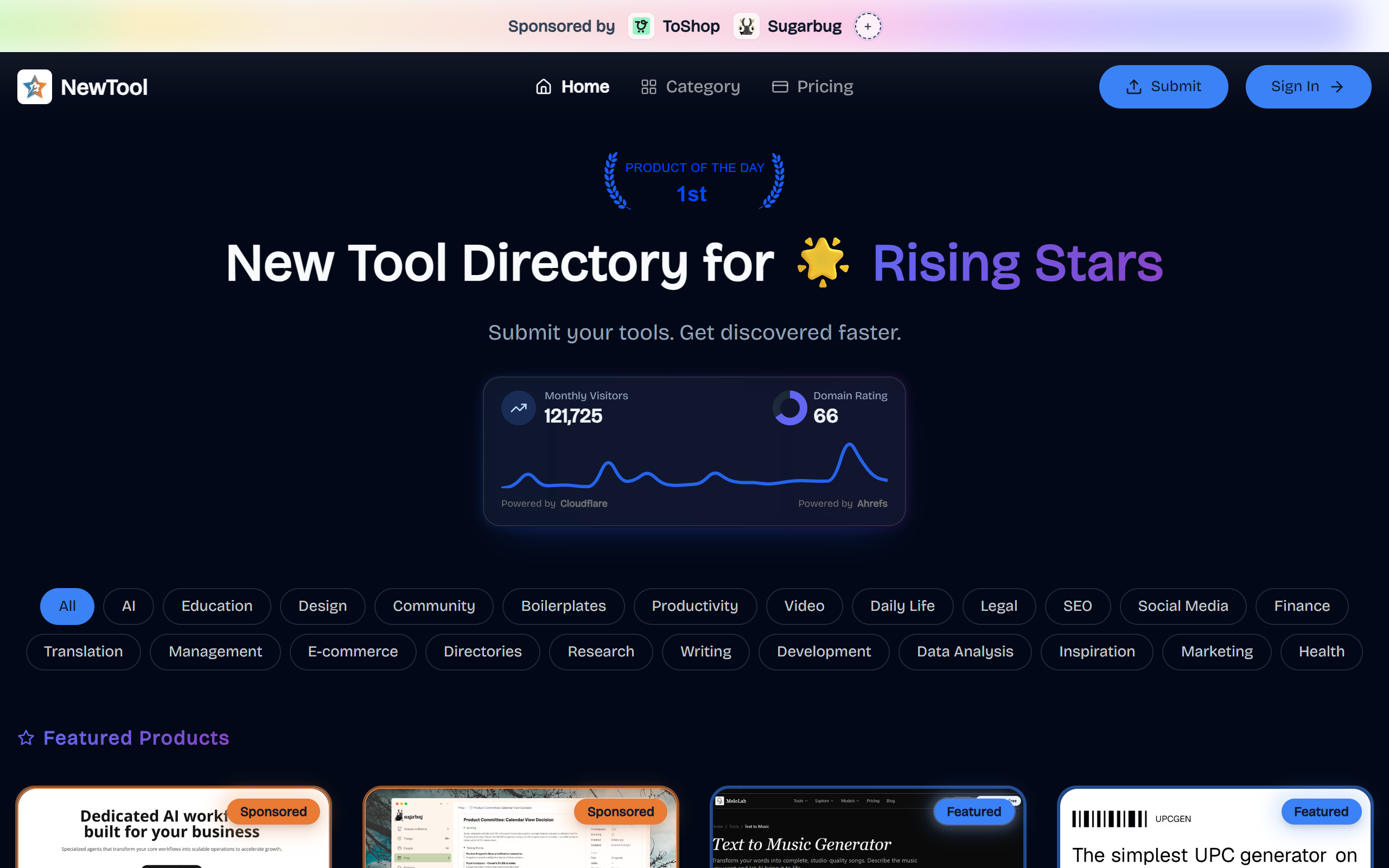 NewTool.site AI Direcotry screenshot