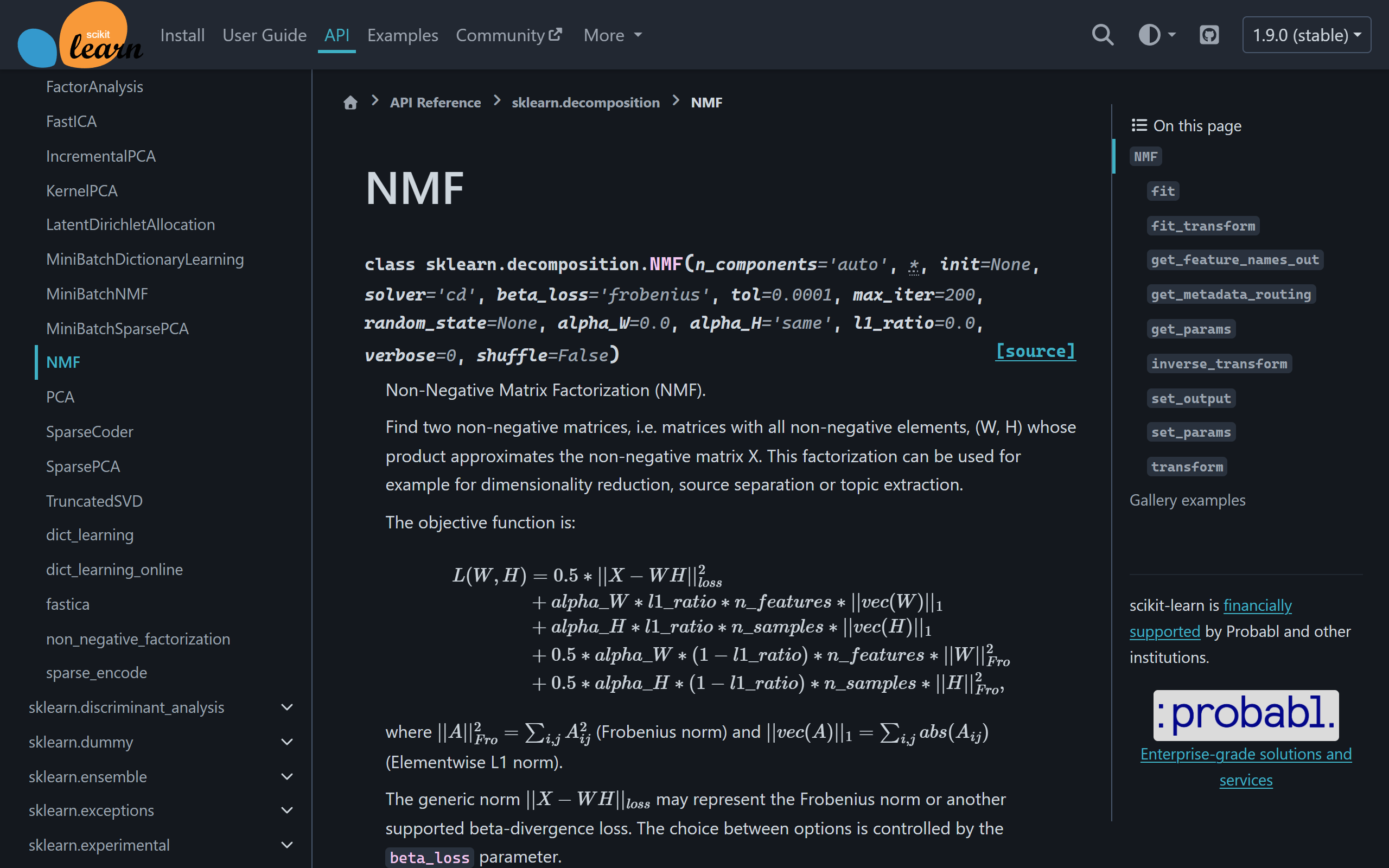 NMF screenshot