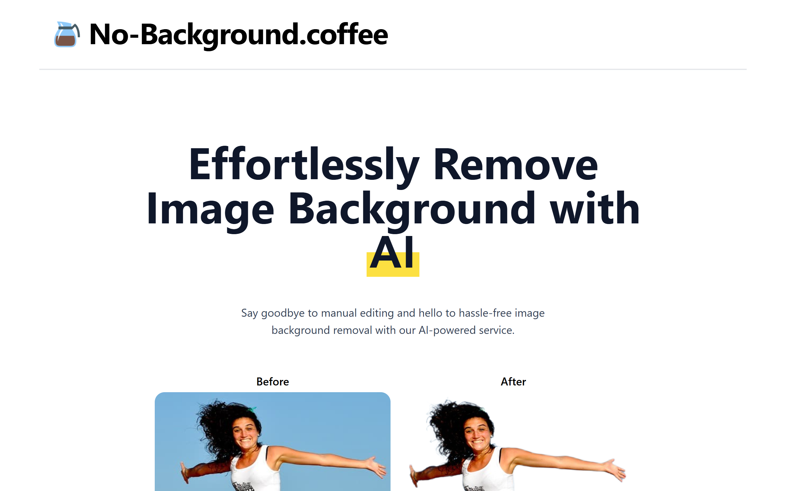 No Background Coffee screenshot
