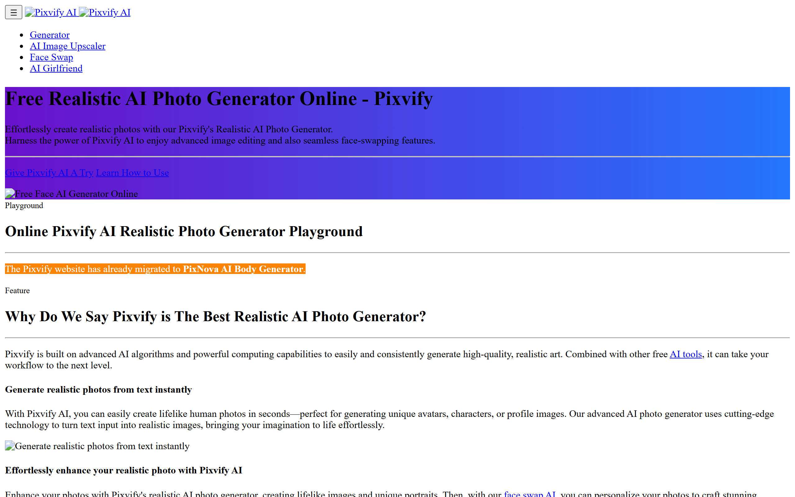 Pixvify AI screenshot