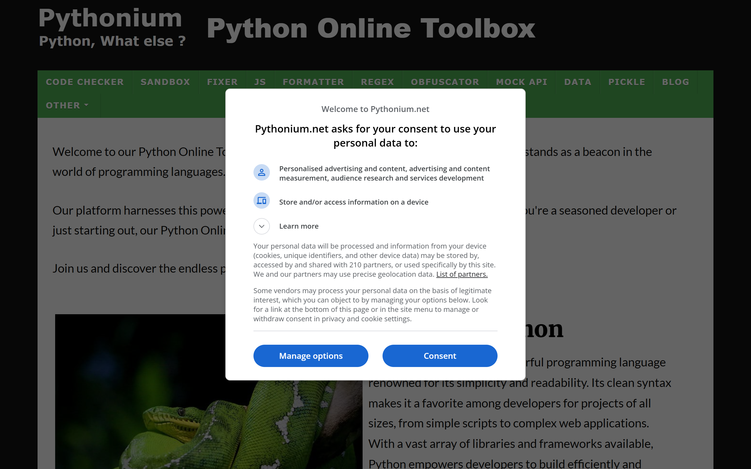 Pythonium screenshot