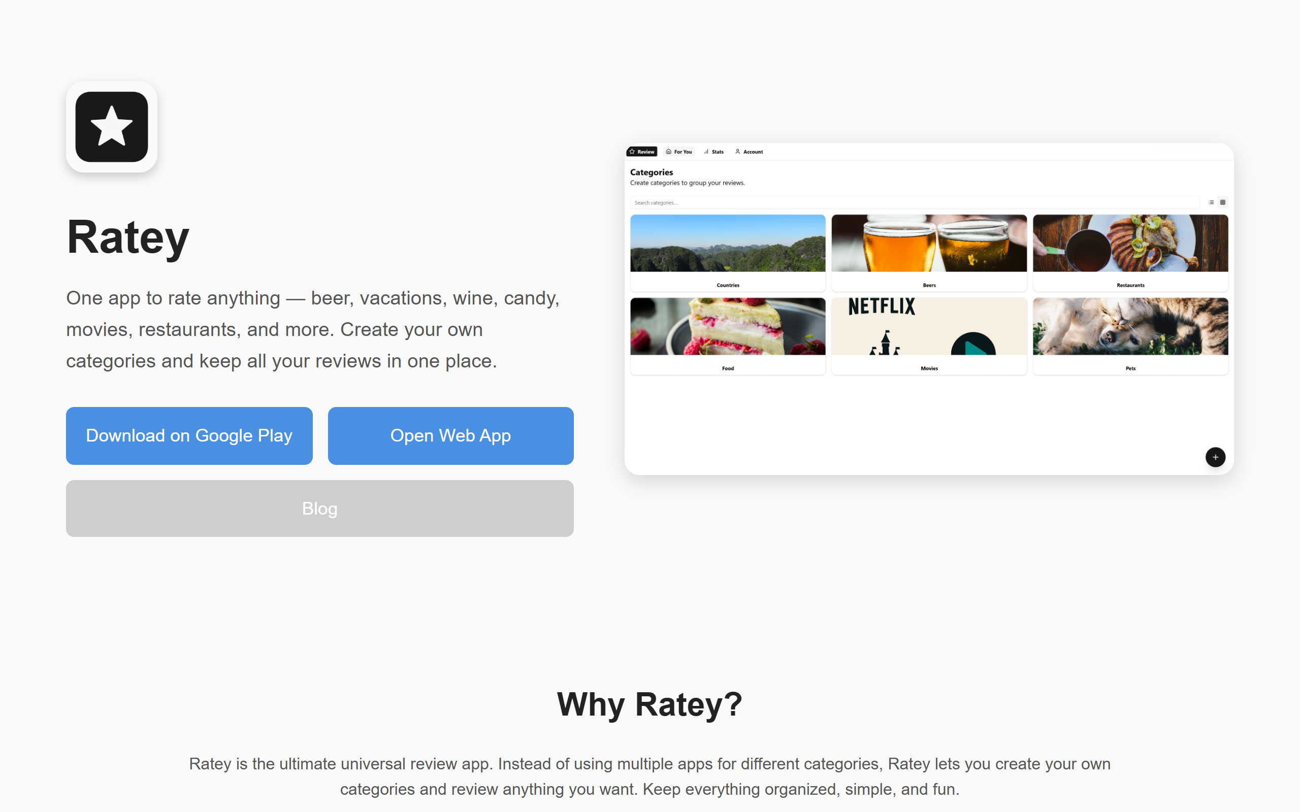 Ratey screenshot
