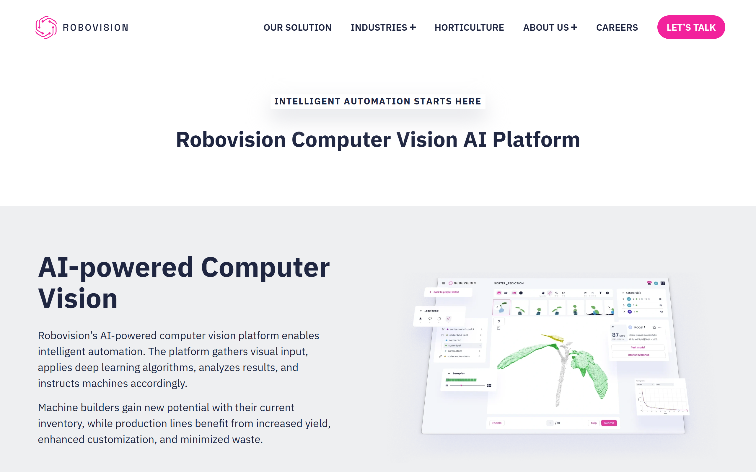 Robovision.ai screenshot
