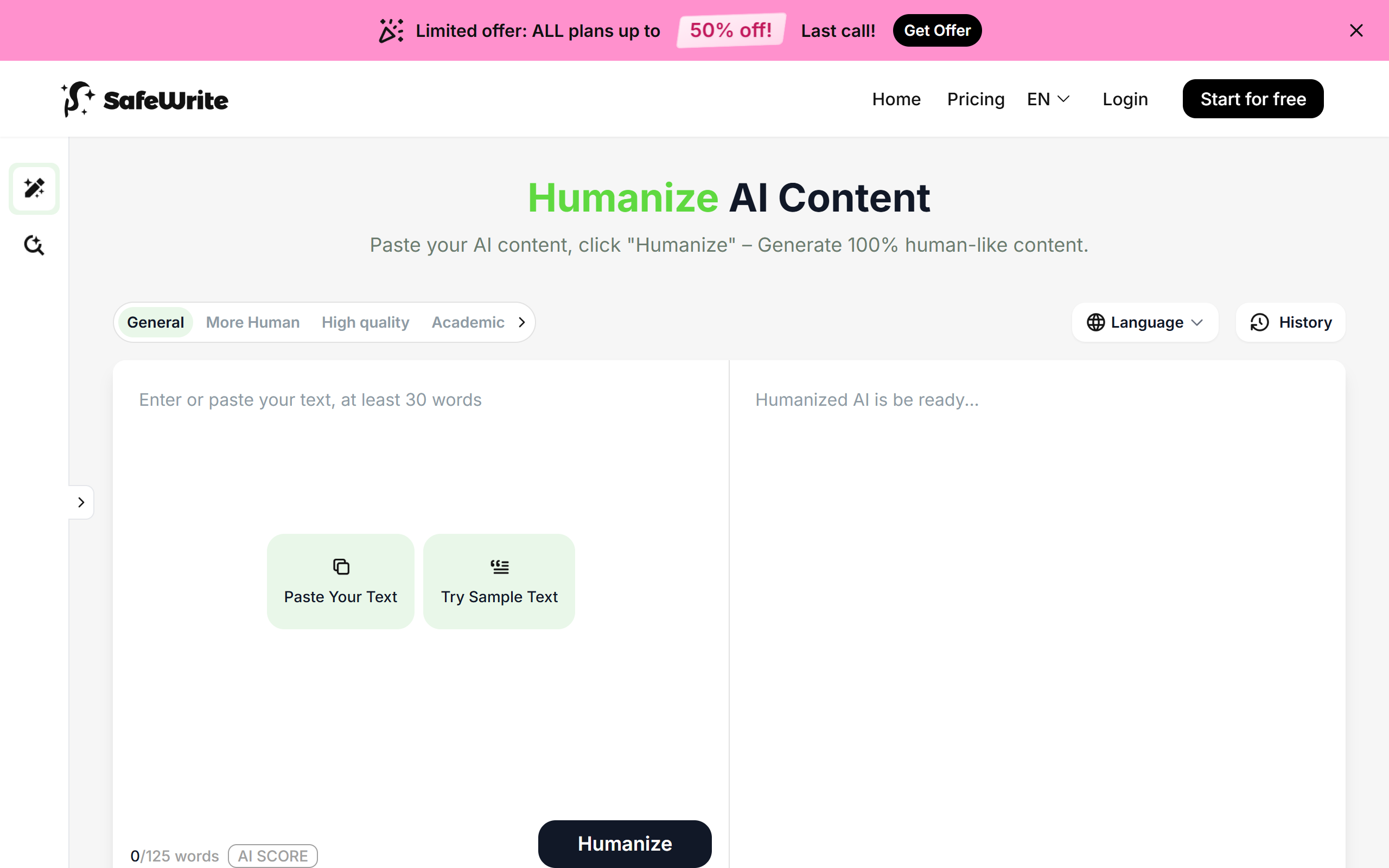 Safewrite AI screenshot