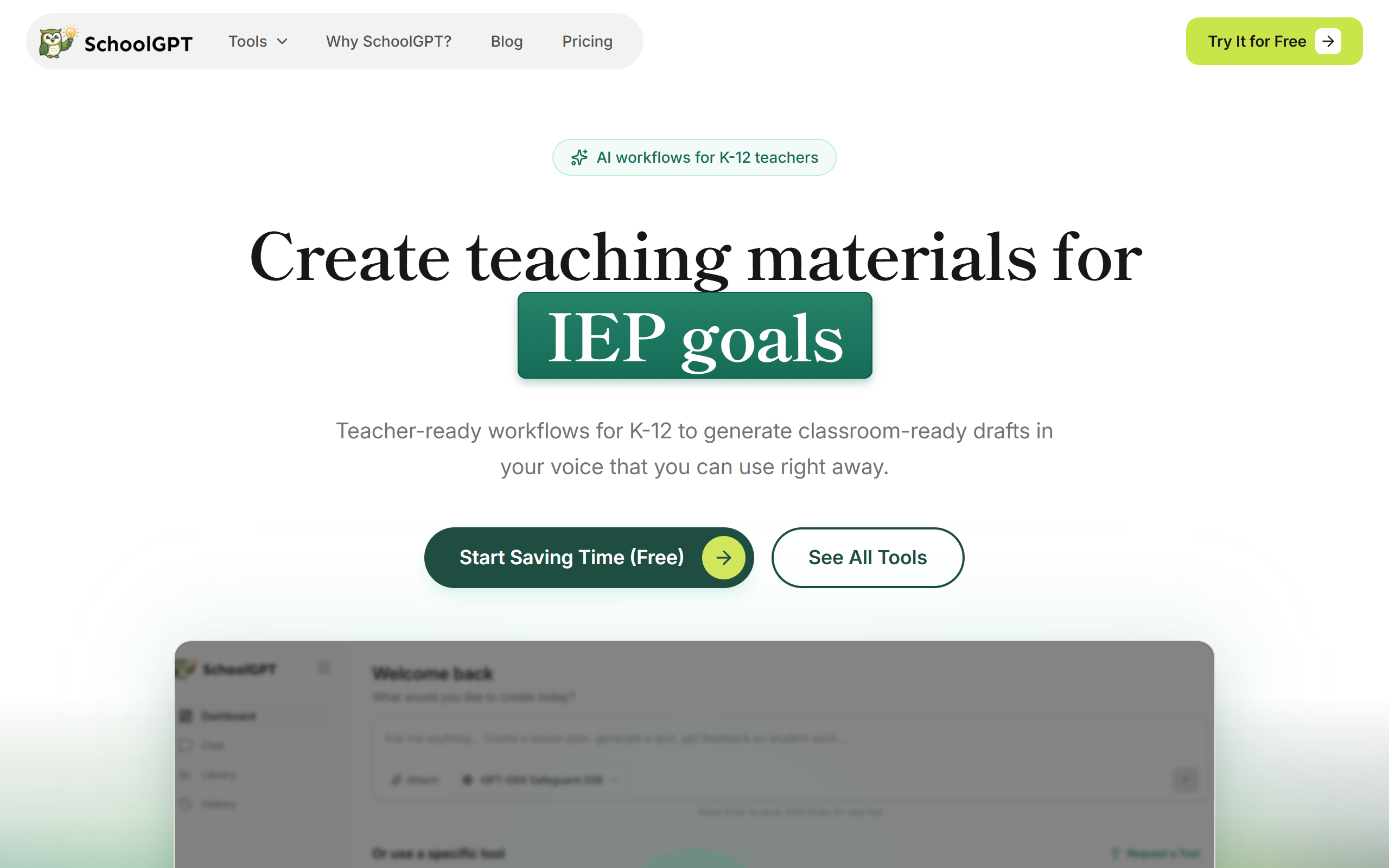 SchoolGPT screenshot