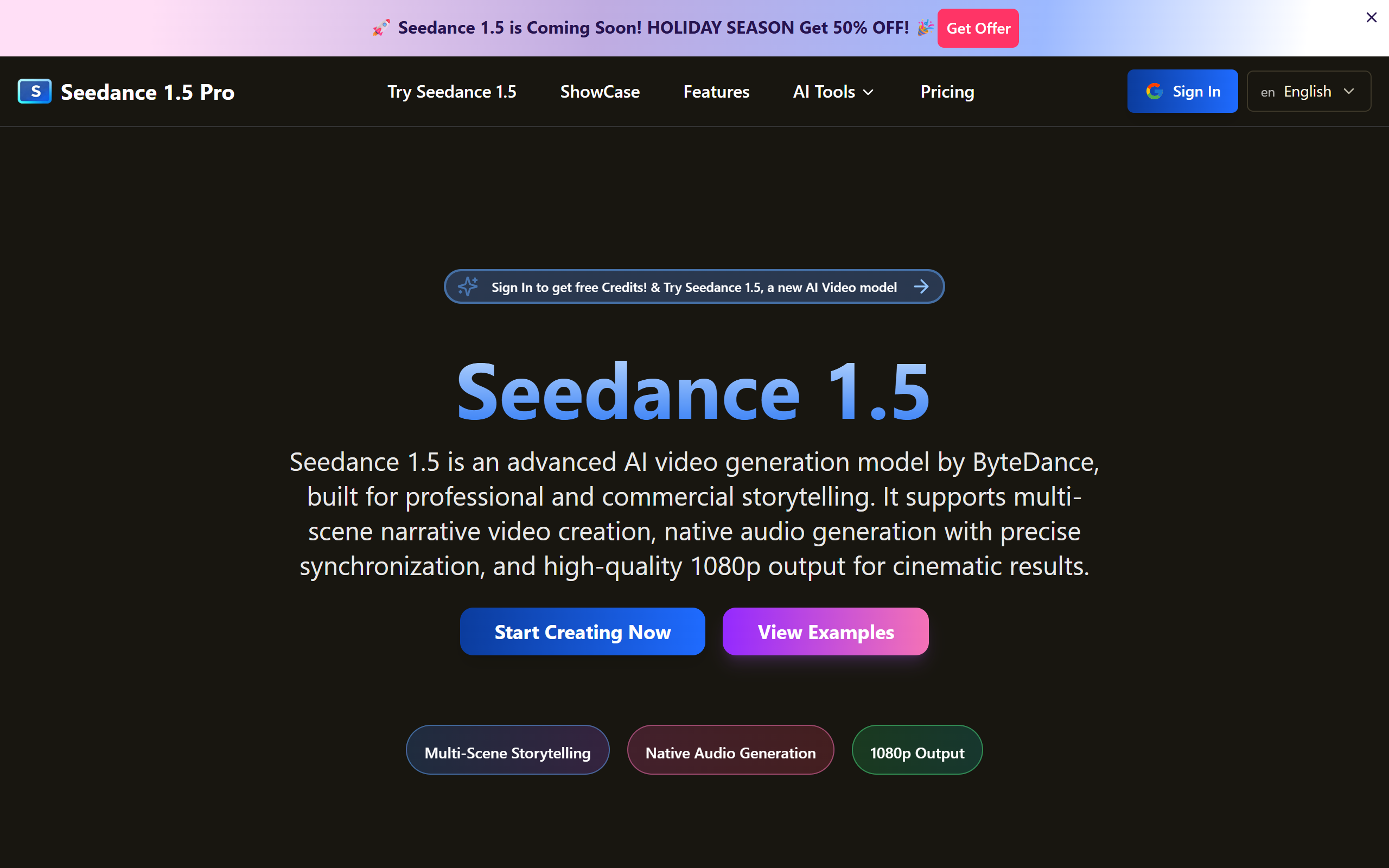 Seedance 1.5 screenshot