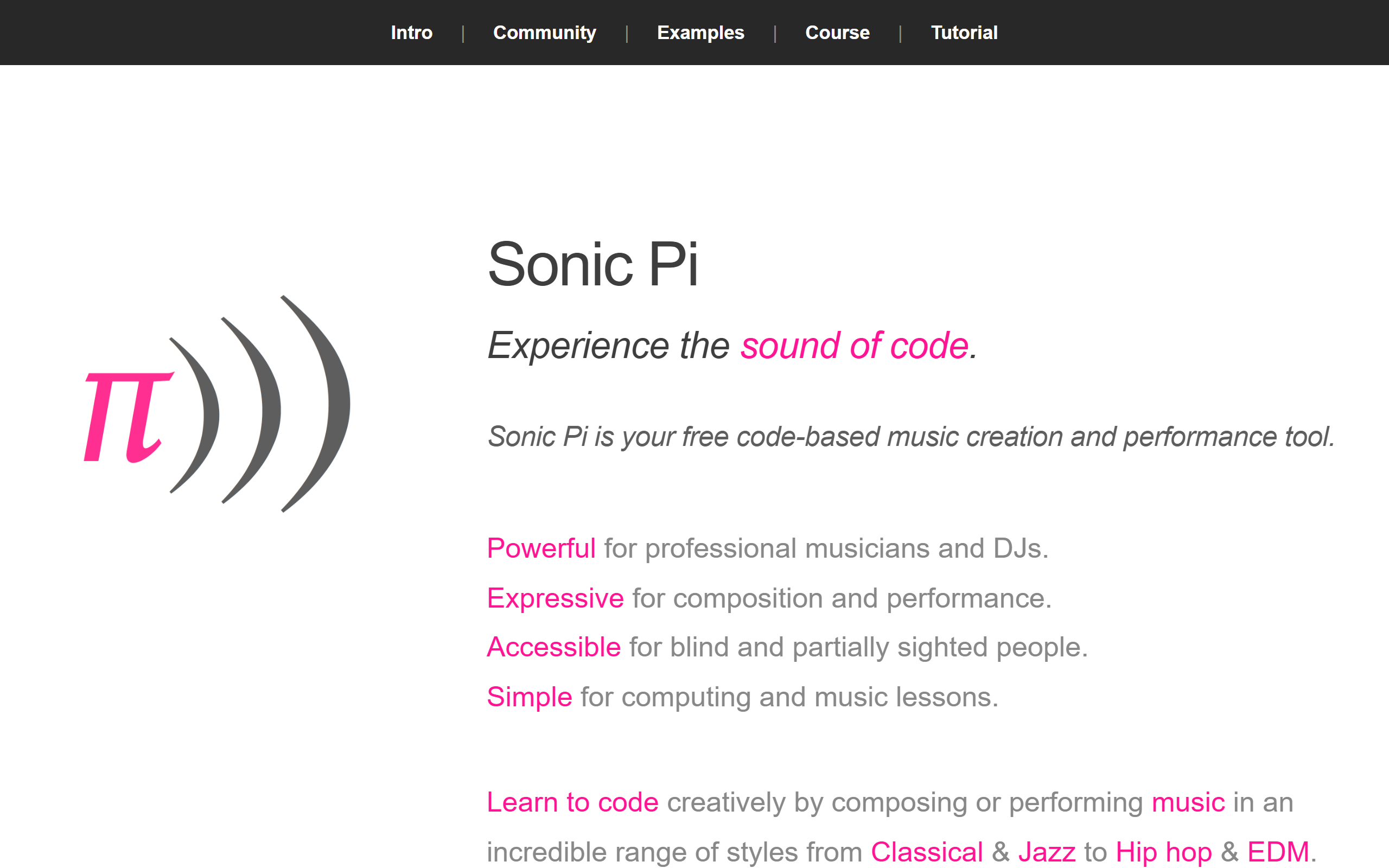 Sonic Pi screenshot