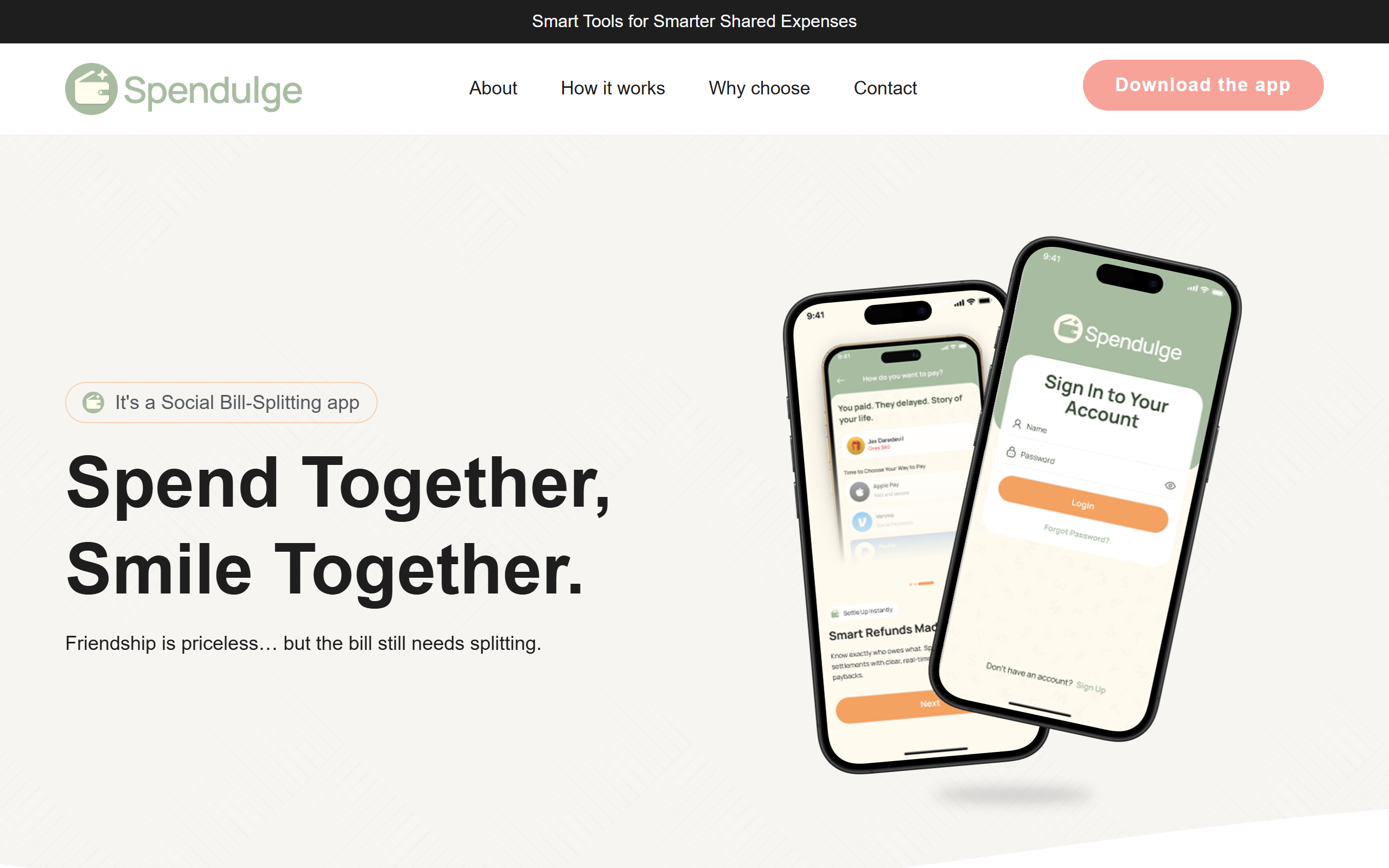 Spendulge screenshot
