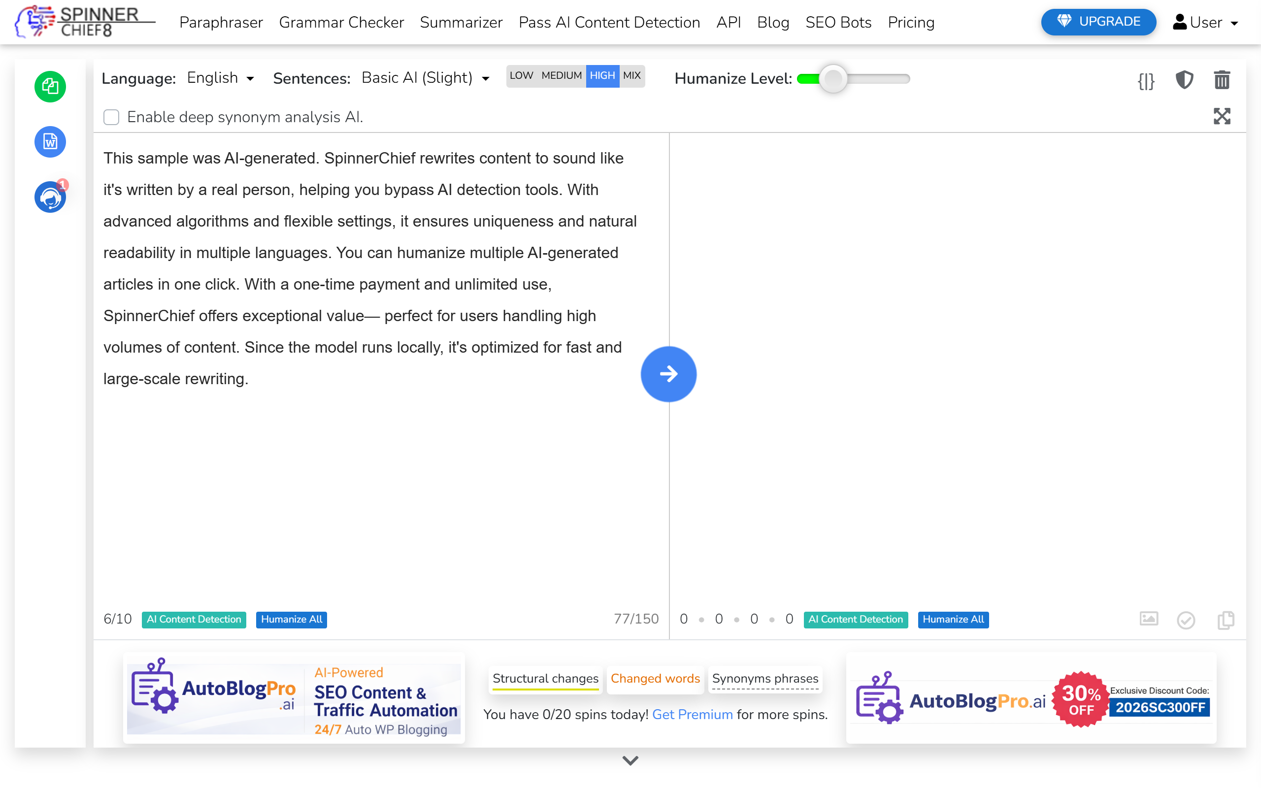 SpinnerChief screenshot