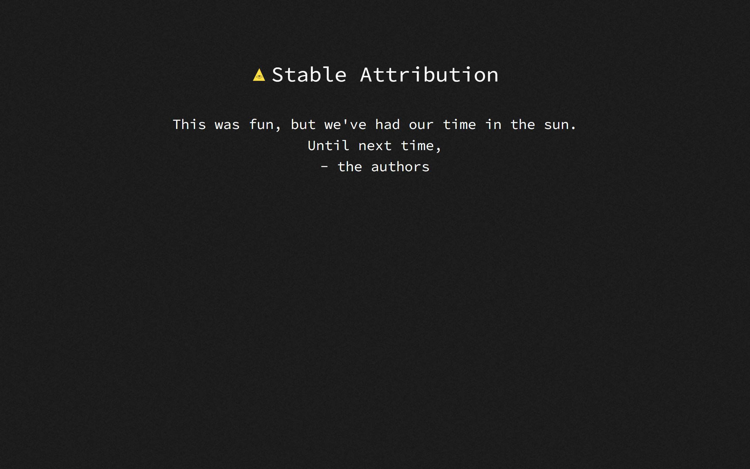 Stable Attribution screenshot