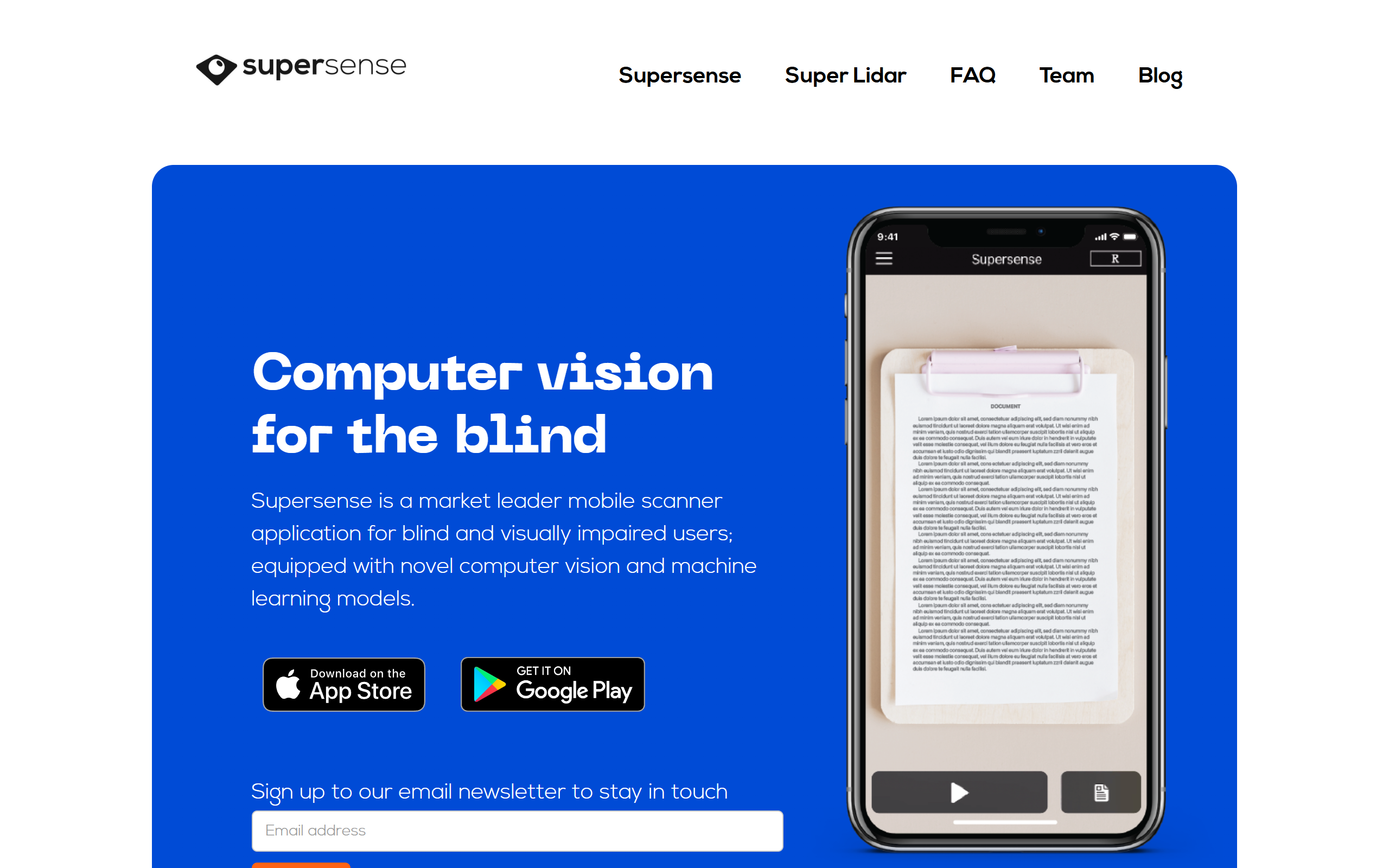 Supersense screenshot