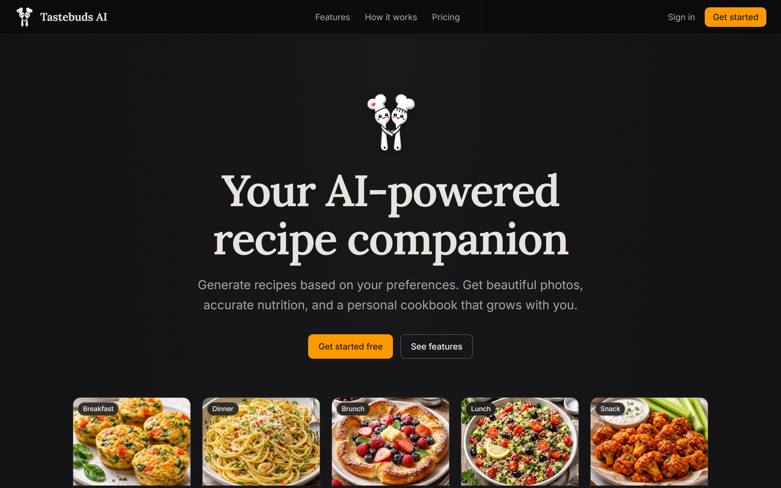 Tastebuds AI screenshot