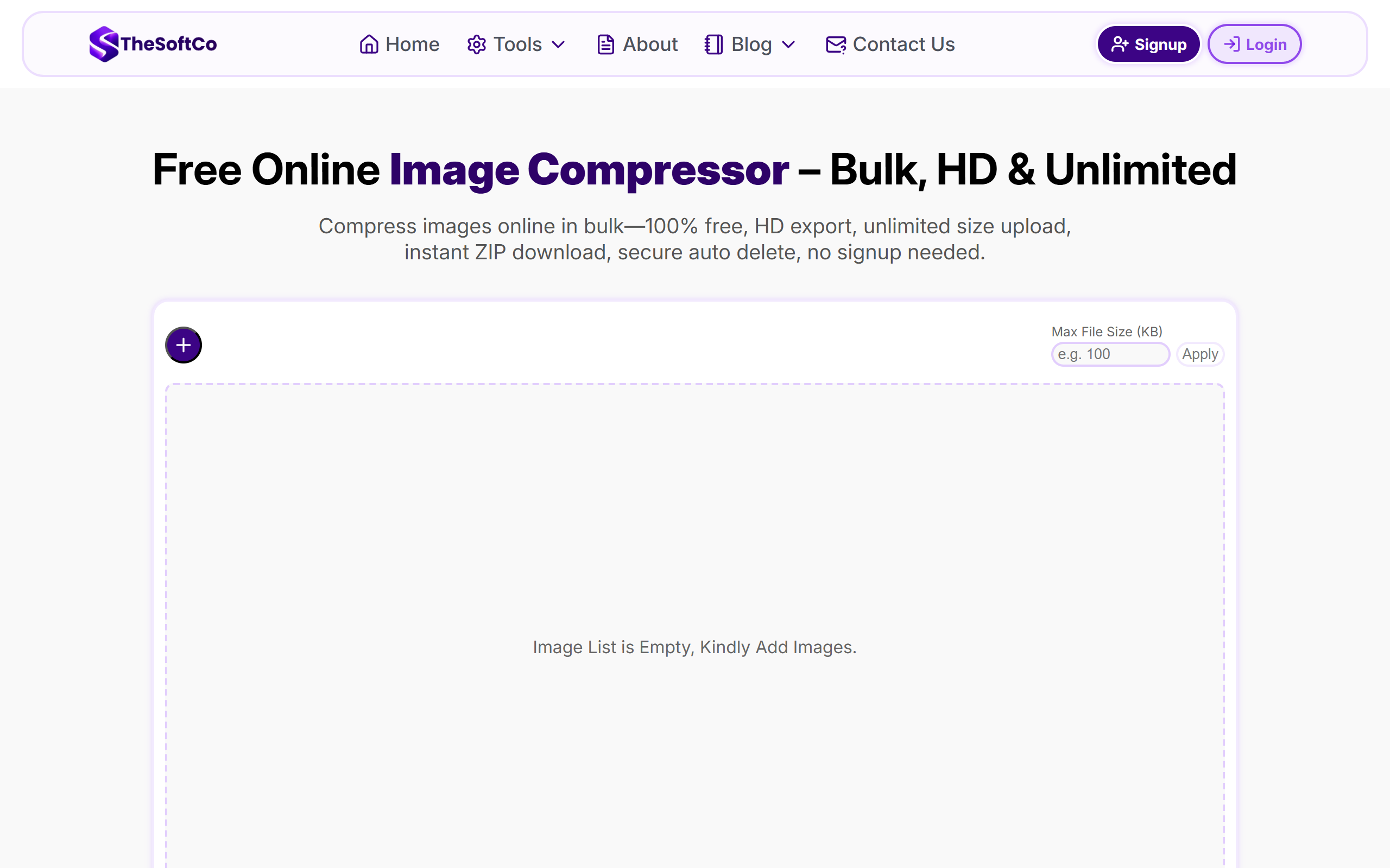 TheSoftCo - Image Compressor 100% Free screenshot