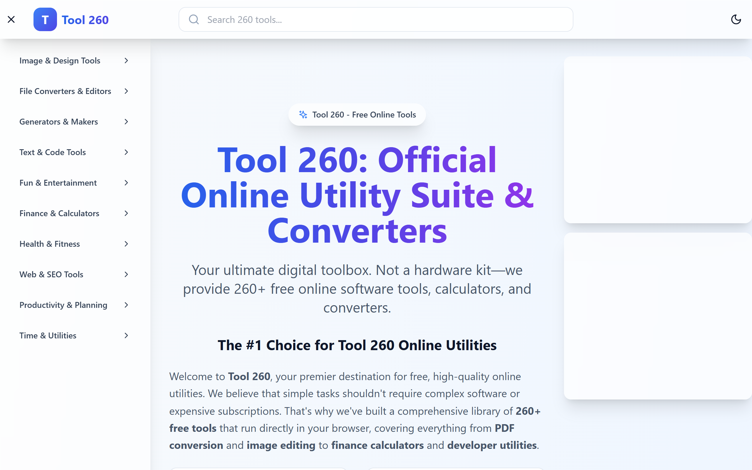 Tool 260 screenshot
