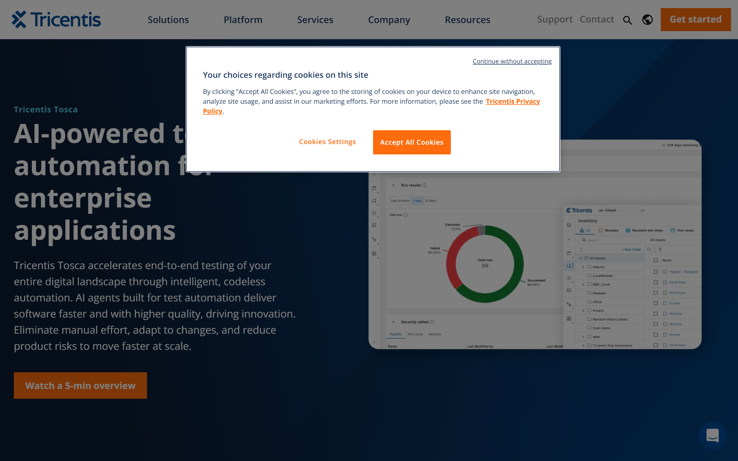 Tricentis Tosca screenshot