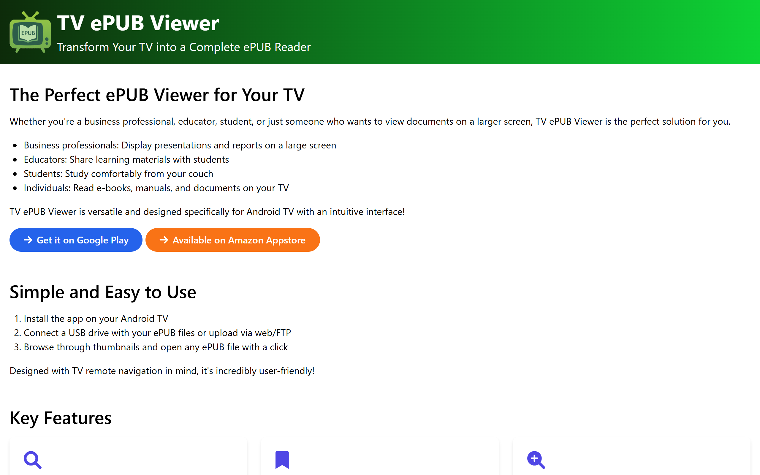 TV ePUB Viewer screenshot