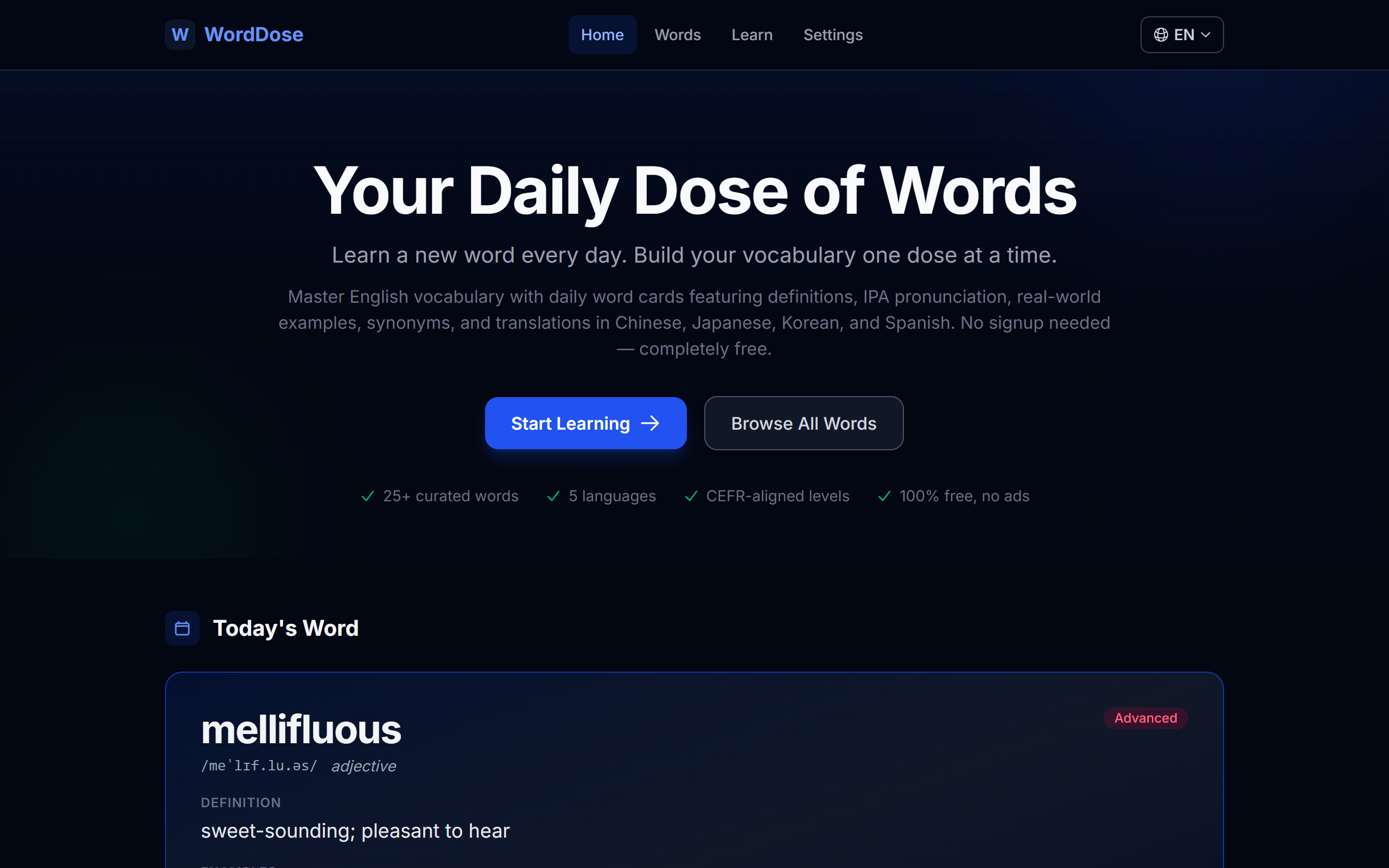 Word Dose German screenshot